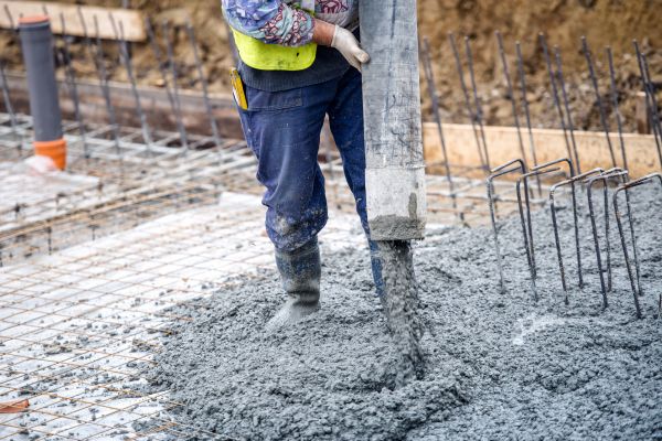 Cabin Foundation Pouring in Goshen